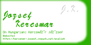 jozsef kercsmar business card